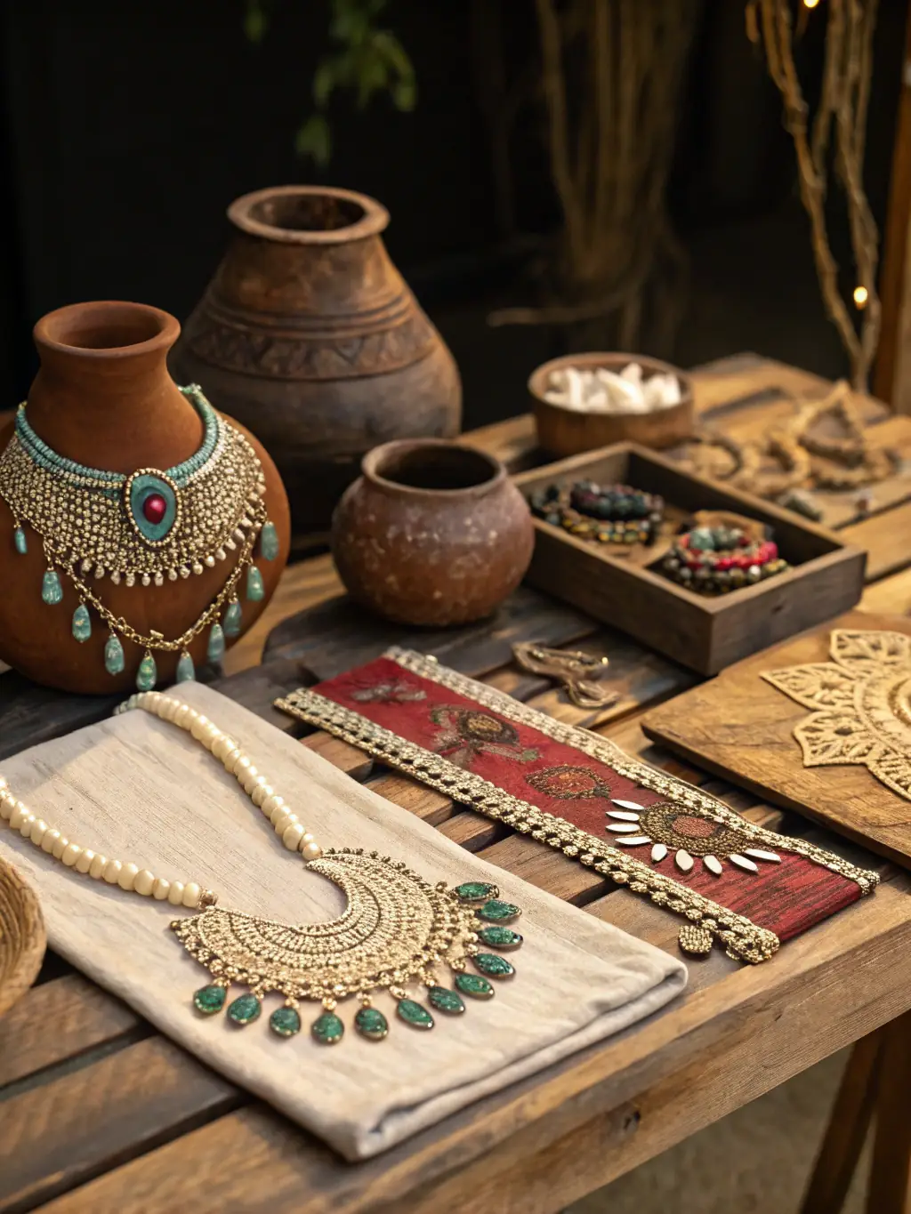 A photograph showcasing a temporary exhibition focused on a specific aspect of rural life, such as traditional crafts or local produce.